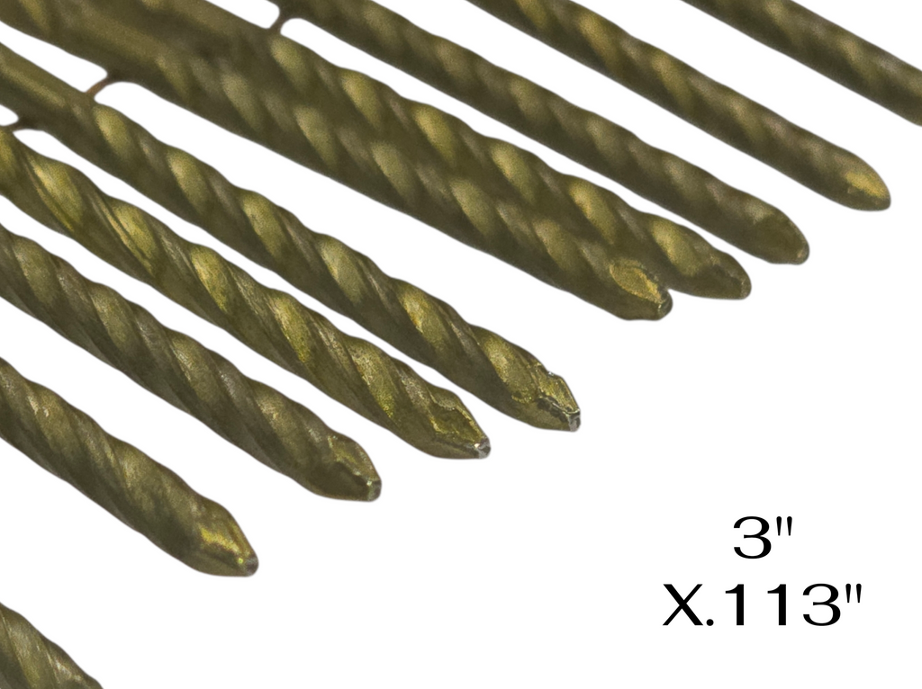 Wire Welded Coil Pallet Nails 3"x.113" Bright Screw - 4,500 Count (20 Rolls)