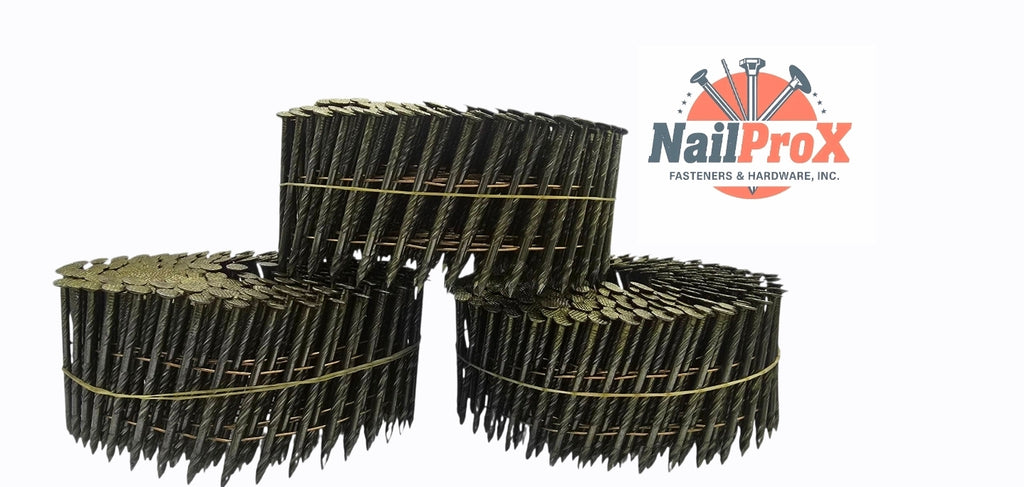Wire Welded Coil Pallet Nails 2"x.099" Bright Screw 9,000 Nails 30 Coils Per Box Pallet Repair