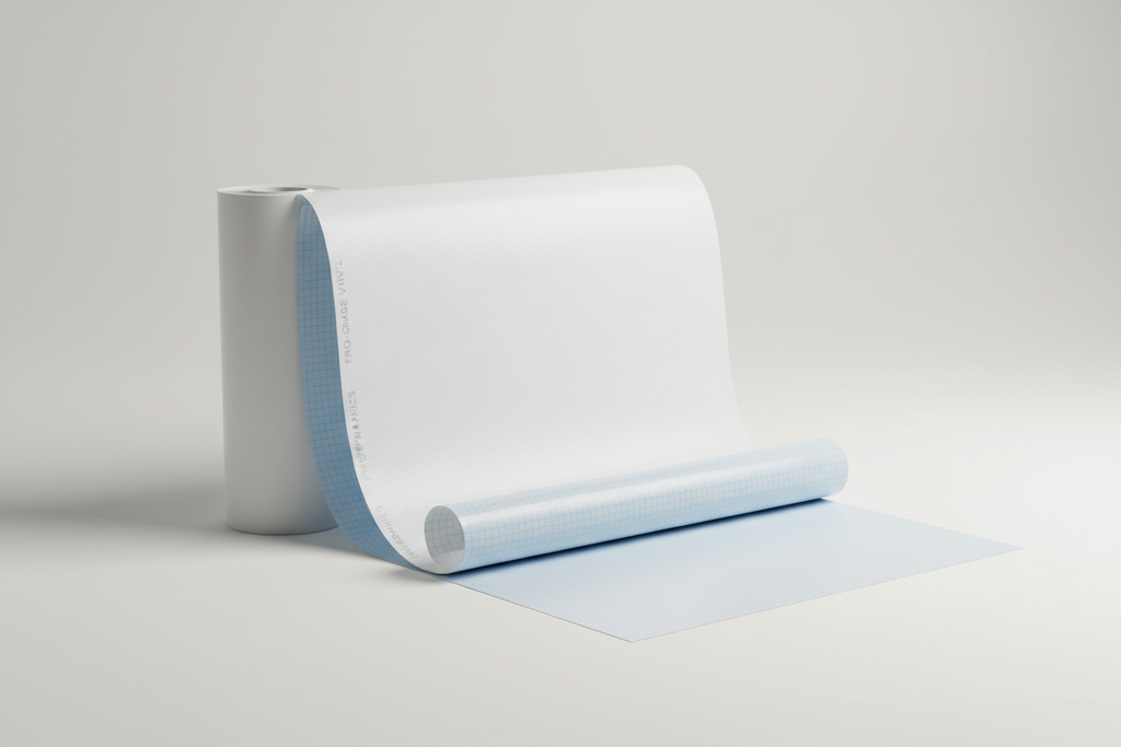 36x18 White Adhesive Print Material for Trailer Logos