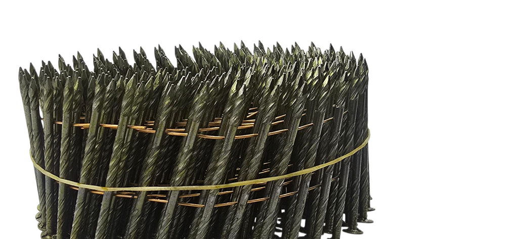 Wire Welded Coil Pallet Nails 2"x.099" Bright Screw 9,000 Nails 30 Coils Per Box Pallet Repair