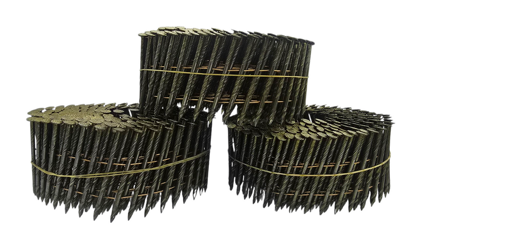 Wire Welded Coil Pallet Nails 2"x.099" Bright Screw 9,000 Nails 30 Coils Per Box Pallet Repair